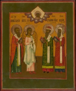 MG9349 Russian icon depicting four chosen Saints