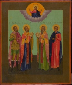 MG9355 Russian icon depicting four chosen Saints