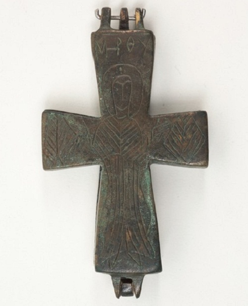 MG 5356 BYZANTINE BRONZE ENCOLPION CROSS