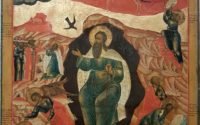 Russian wooden icon: The Prophet Elijah, Old Believers work 19th century, 60 x 48 cm