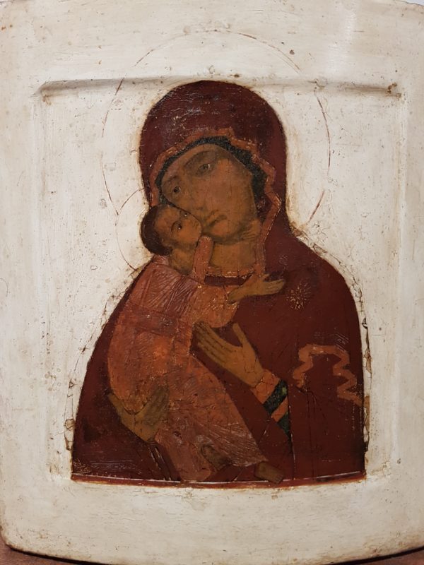 Russian icon - Mother of God of Vladimir late 17th century